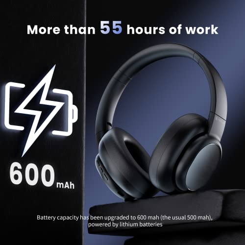 VOCLO A6 Wireless Headphones: 55 Hour Playtime, Noise Cancelling