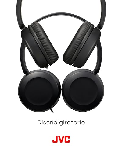 JVC Lightweight Foldable On-Ear Headphones with Mic, Black