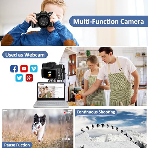 4K Autofocus Vlogging Camera 56MP UHD Compact