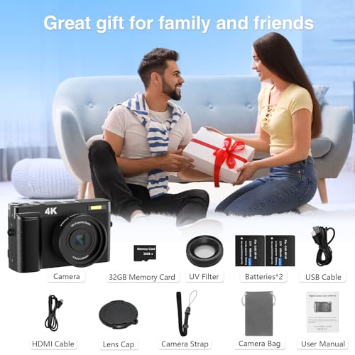 Jumobuis 4K 48MP Vlogging Camera with 16X Zoom