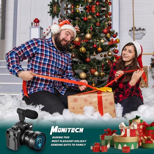 Monitech 4K 48MP Vlogging Camera with Flip Screen