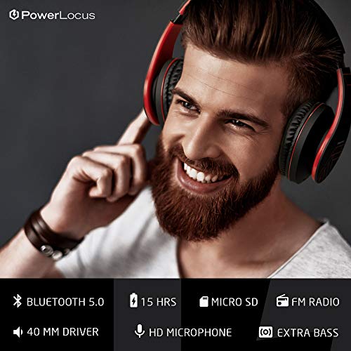 Foldable Wireless Headphones with Built-in Mic and FM