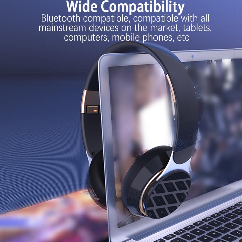 Wireless Bluetooth Headphones - Foldable Lightweight with Mic