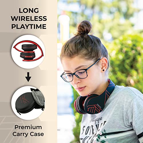 Foldable Wireless Headphones with Built-in Mic and FM