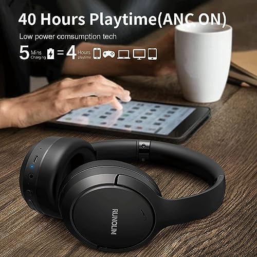 Wireless Noise Cancelling Headphones for Home Office Travel