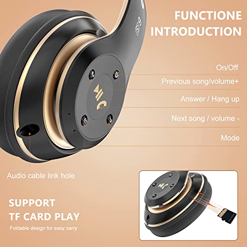 Bluetooth Headphones Over Ear - 65 Hours Playtime