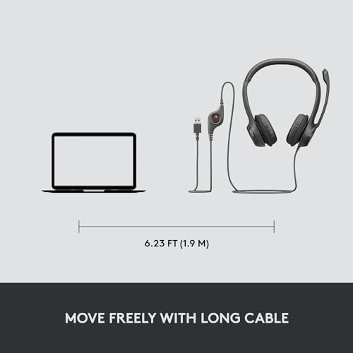 Logitech H390 Wired Headset for PC and Laptop