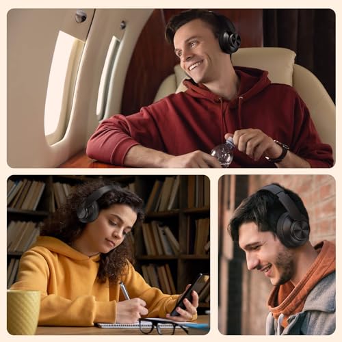 Wireless Over Ear Headphones, Bluetooth, 80 Hours Playtime, HiFi Stereo