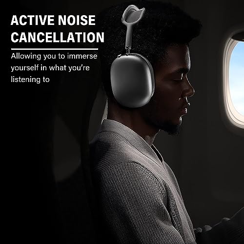 Wireless Bluetooth Headphones with Noise Cancelling - Silver