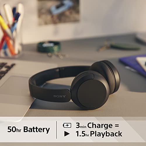 Sony WH-CH520 Wireless Bluetooth On-ear Headphones - Black