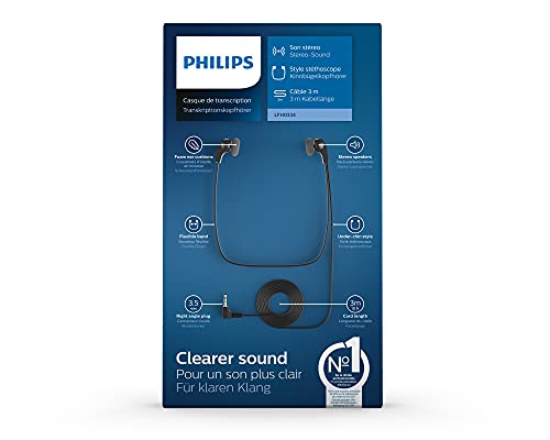 Philips LFH0334 Transcription Headphones - Compatible with Philips