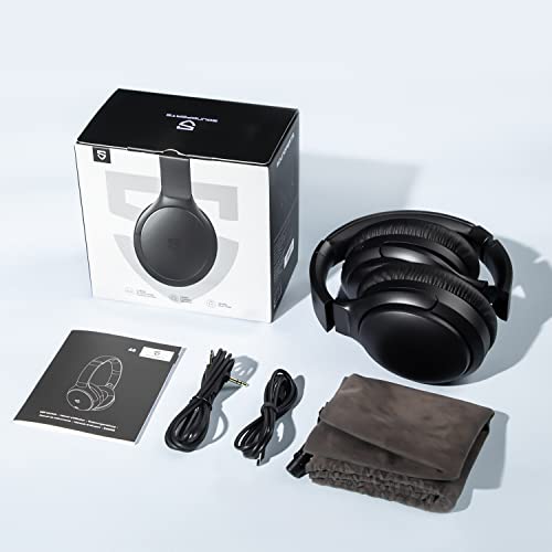 SoundPEATS A6 Noise Cancelling Bluetooth Headphones, 38H Playtime
