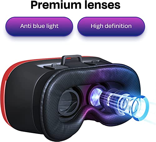 Universal VR Headset for iPhone/Android - Red