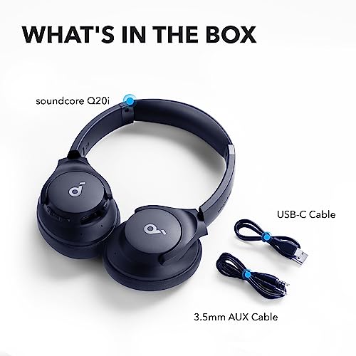 Anker Q20i Active Noise Cancelling Headphones - Enhanced Sound, Long Playtime