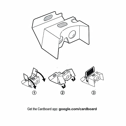 Google Cardboard: 3D Box VR Headset with Clear Lens