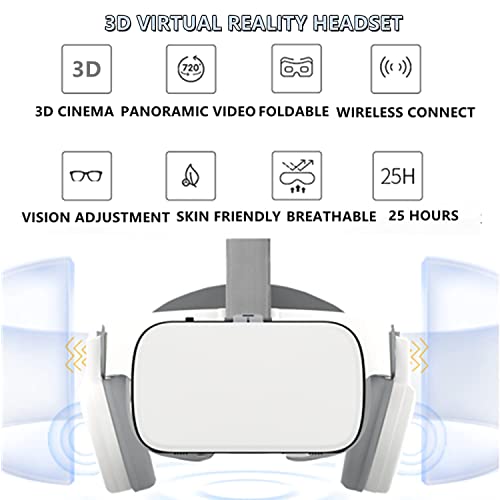Wireless VR Headset for Movies & Games - White