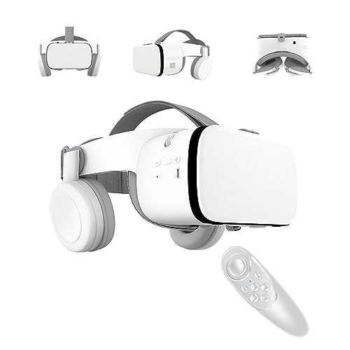 Phone VR Headset with Remote Control - White