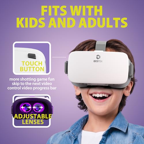 DESTEK V5 VR Headset, 110°FOV HD Anti-Blue Lenses