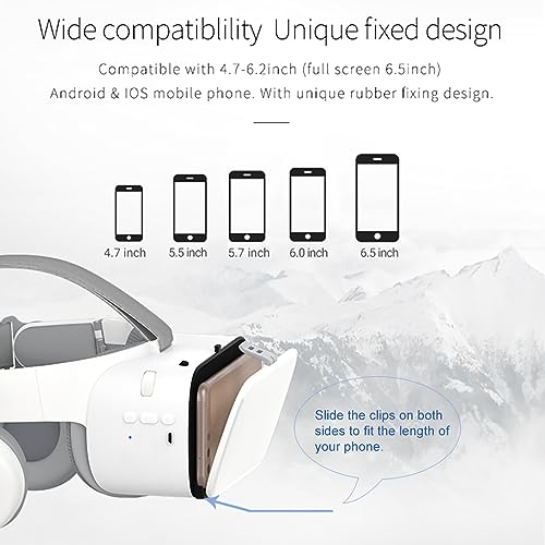 Phone VR Headset with Remote Control - White