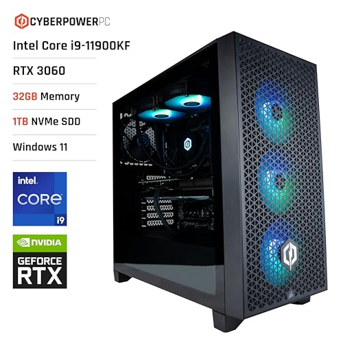 CYBERPOWERPC Gaming PC: i9, RTX 3060, 32GB RAM