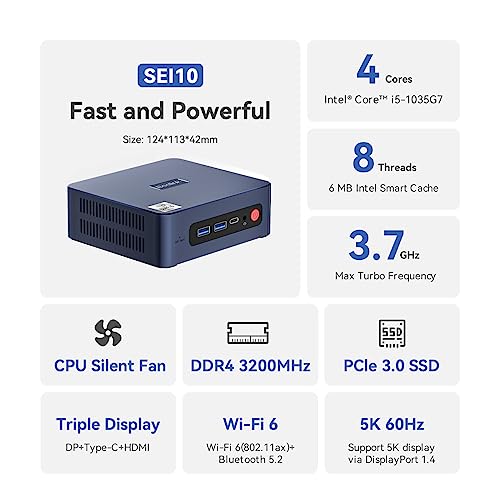10th Gen Intel i5 Mini PC, 16GB DDR4