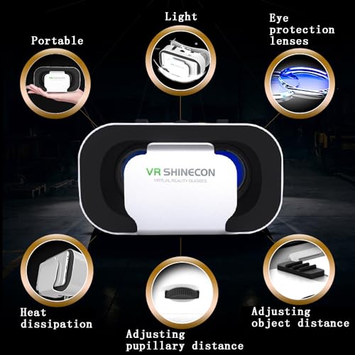 VR Headset for iPhone & Android - Lightweight 3D VR Glasses