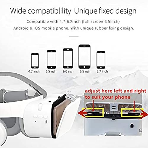 Wireless VR Headset for Movies & Games - White