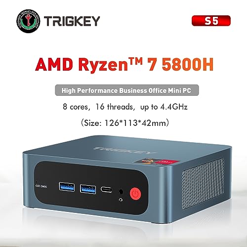 TRIGKEY Mini PC Ryzen 7 5800H 32G+1TB