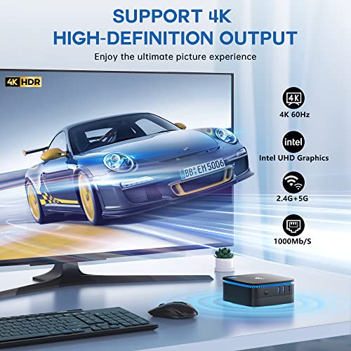 Intel NiPoGi AK1 PRO Mini PC, 8GB DDR4 256GB