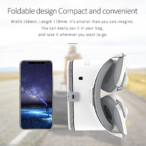 Phone VR Headset with Remote Control - White