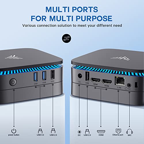 Intel NiPoGi AK1 PRO Mini PC, 8GB DDR4 256GB