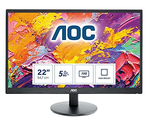 AOC E2270SWHN - 22" FHD Monitor, Multimedia