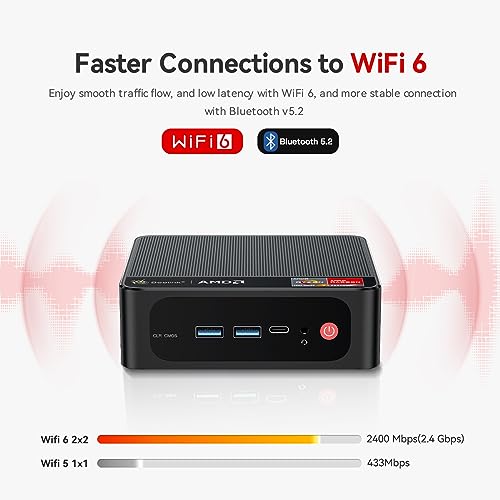 Beelink AMD Ryzen7 Mini PC, 16GB RAM, 500GB SSD