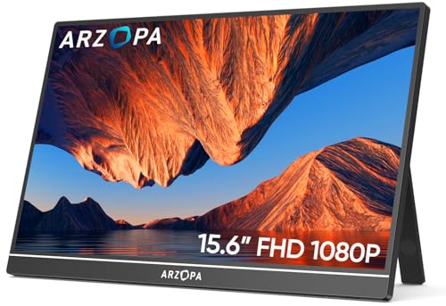 15.6" FHD IPS Portable Monitor with HDMI/Type-C/USB-C