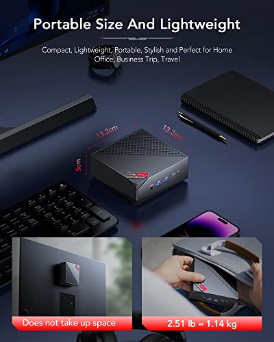 NiPoGi AMD Ryzen Mini PC, 16GB RAM, 512GB SSD