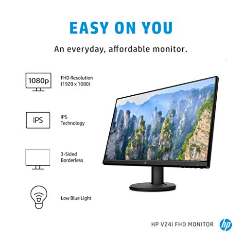 HP v24i Full HD Monitor - 23.8" (VGA, HDMI)