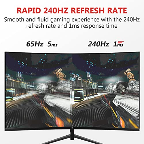 Z-Edge 27" Curved Gaming Monitor, 240Hz, Full HD