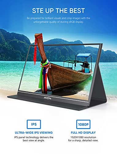 ARZOPA 15.6'' Portable FHD Laptop Monitor