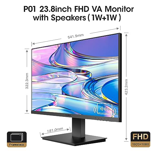24" FHD Monitor, 1920 x 1080p, 100Hz, Ultra-Slim