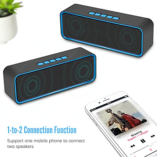 Kolaura Portable Wireless Speaker, 3D Stereo HiFi Bass
