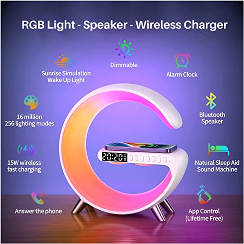 App-controlled 3-in-1 Bluetooth speaker with wireless charging