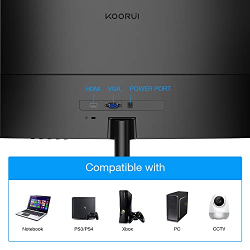 KOORUI 24" Curved Gaming Monitor - Full HD, HDMI