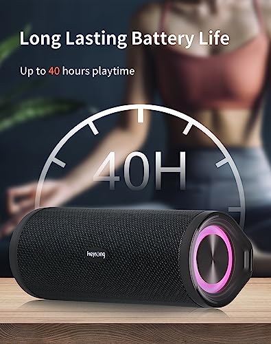 Waterproof Portable Bluetooth Speaker with LED Light [7 words]