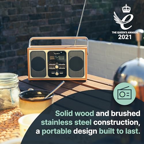 Portable DAB+ Radio | Premium Wood & Steel Design