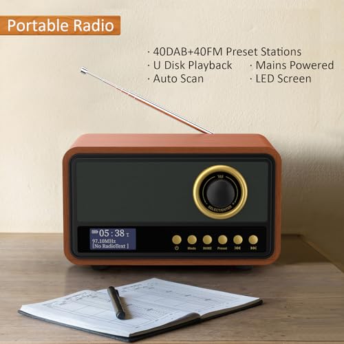 DAB/DAB+ Digital Radio with FM, Bluetooth Speaker