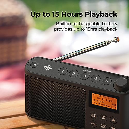 Portable DAB Plus Radio with USB Charging