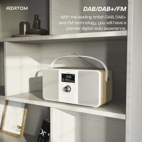 Wireless Bluetooth DAB+ FM Digital Radio with Stereo Speakers