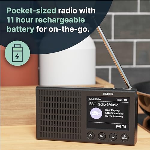 Bluetooth DAB/DAB+ Radio | Rechargeable Battery | 20 Presets