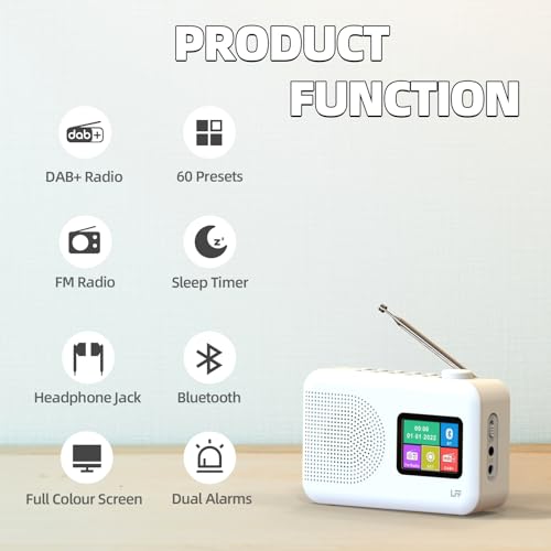 Compact Bluetooth DAB/FM Radio with Color Display