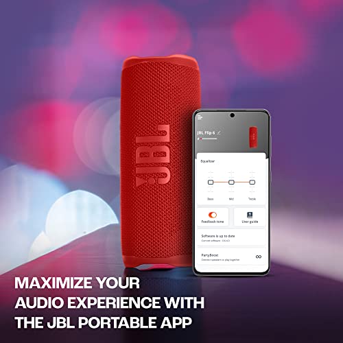 JBL Flip 6 Portable Bluetooth Speaker - Red